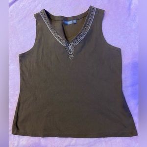 Boho Style V Neck Tank Top Muscle Tee